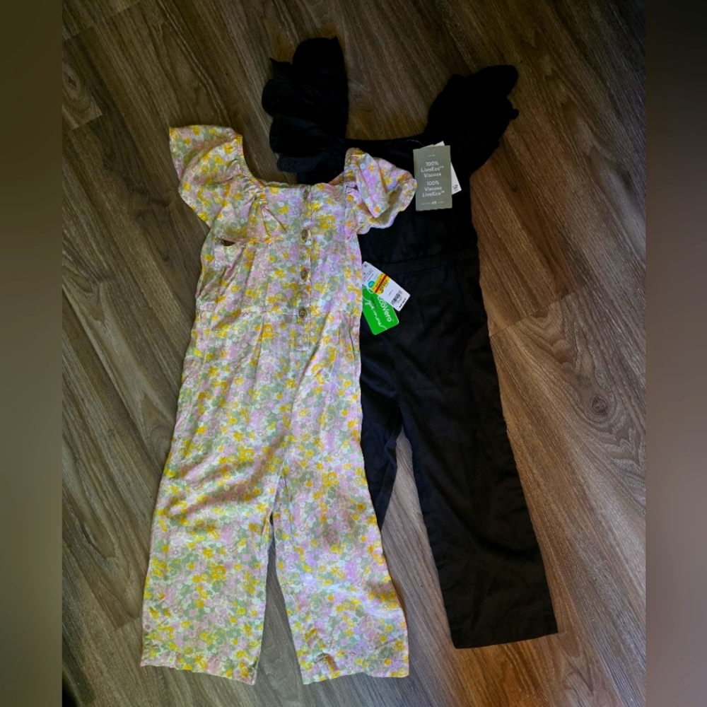 Floral And Black Jumpsuit Bundlr